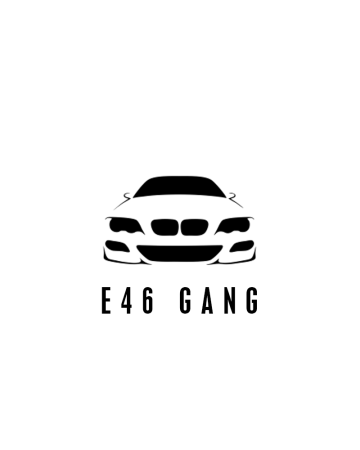 Marci auto - Sticker BMW E46 Gang, Alb, 10 cm