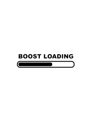 Racing - Sticker Boost Loading, Alb, 10 cm