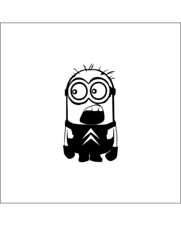Citroen - Sticker Citroen Minion, Alb, 10 cm