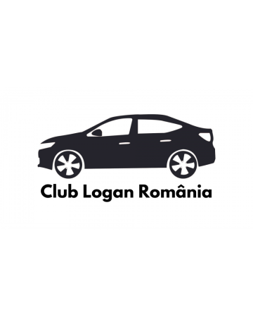 Dacia - Sticker Club Logan Romania, Alb, 10 cm