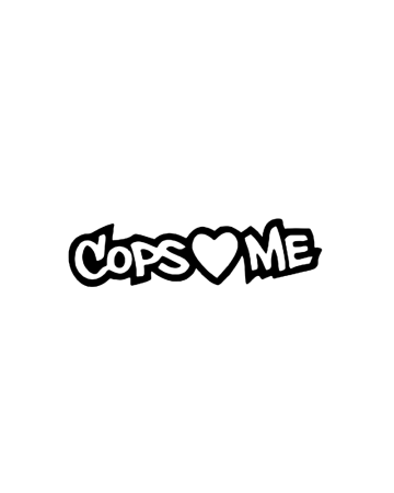Stickere Auto - Sticker Cops Love Me, Alb, 10 cm