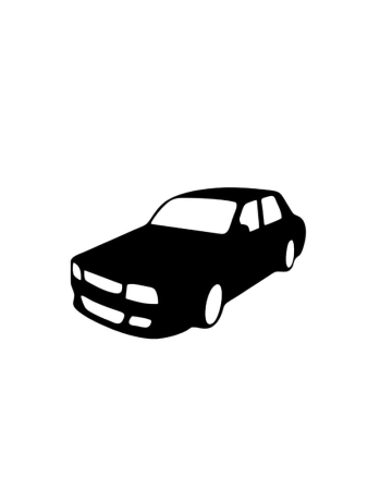 Dacia - Sticker Dacia, Alb, 10 cm