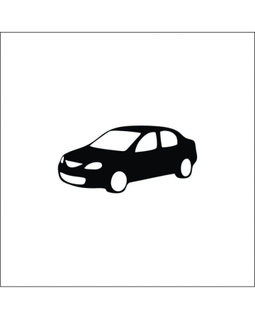 Marci auto - Sticker Dacia Logan, Alb, 10 cm