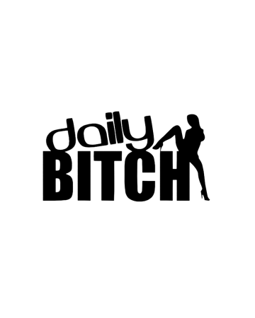 18+ sticker - Sticker Daily B--ch, Alb, 10 cm