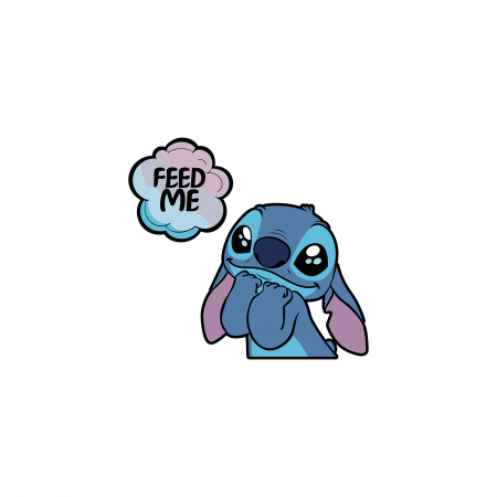Diverse - Sticker decorativ, Auto, Tuning, Stitch Feed Me clapeta rezervor, PVC autocolant, 10 x 9 cm