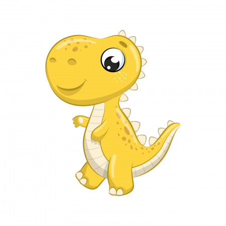 Stickere Diverse - Sticker decorativ perete, camera copii, living, PVC, Happy Baby Dino, 55 x 45 cm