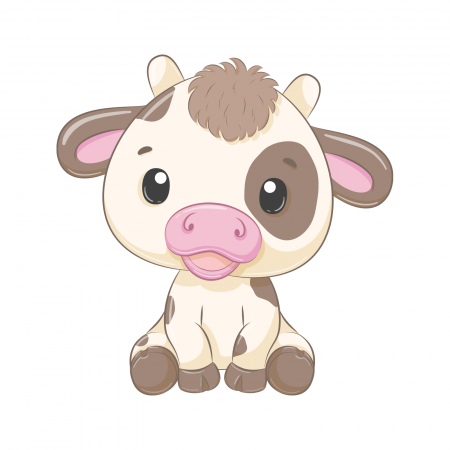 Stickere Diverse - Sticker decorativ perete, camera copii, living, PVC, Happy Cow, 46 x 45 cm