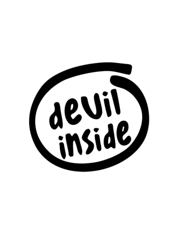 Racing - Sticker Devil Inside, Alb, 10 cm
