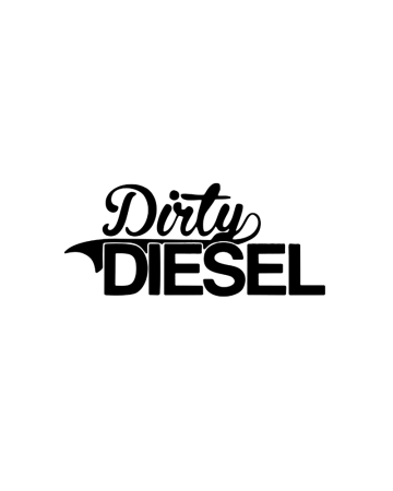 Racing - Sticker Dirty Diesel, Alb, 10 cm