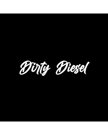 Texte - Sticker Dirty Diesel 3, Alb, 10 cm