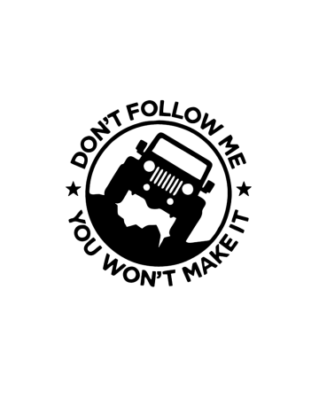 4X4/OFF ROAD STICKER - Sticker Don't Follow Me, Alb, 10 cm