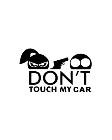 Pentru fete - Sticker Don't Touch My Car 4, Alb, 10 cm