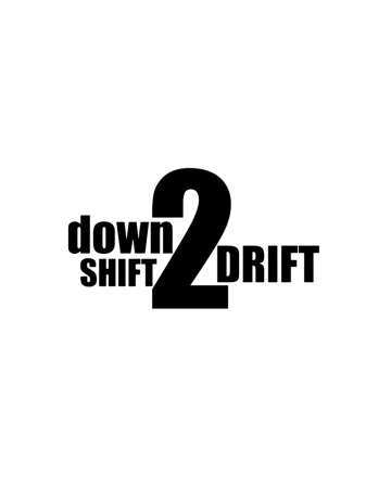 Drift - Sticker Down Shift To Drift, Alb, 10 cm