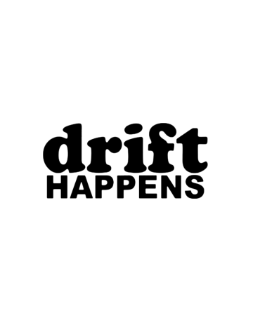 Drift - Sticker Drift Happens, Alb, 10 cm