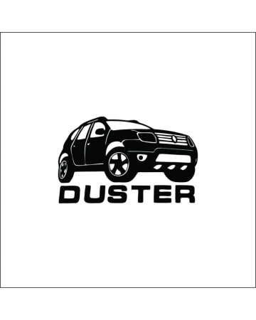 Marci auto - Sticker Duster, Alb, 10 cm