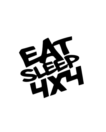 4X4/OFF ROAD STICKER - Sticker Eat Sleep 4x4, Alb, 10 cm