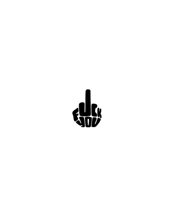 18+ sticker - Sticker F--k You, Alb, 10 cm