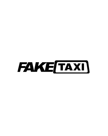 18+ sticker - Sticker Fake Taxi, Alb, 10 cm