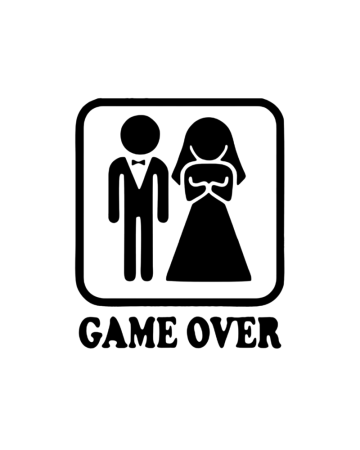 Funny - Sticker Game Over, Portocaliu, 10 cm