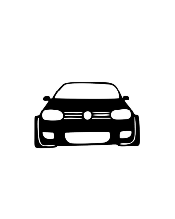 Volkswagen - Sticker Golf 3 Front, Alb, 10 cm