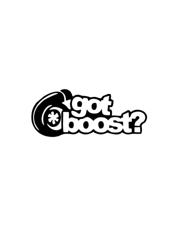 Racing - Sticker Got Boost, Alb, 10 cm