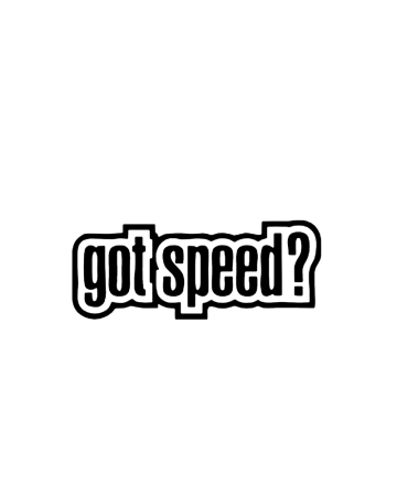 Racing - Sticker Got Speed, Alb, 10 cm