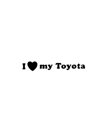 Alte marci - Sticker I Love My Toyota, Alb, 10 cm