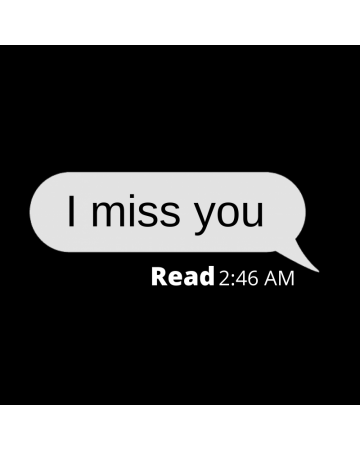 Texte - Sticker I Miss You, Alb, 10 cm