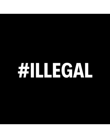 Texte - Sticker Illegal, Alb, 10 cm