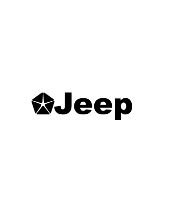 4X4/OFF ROAD STICKER - Sticker Jeep Logo, Alb, 10 cm
