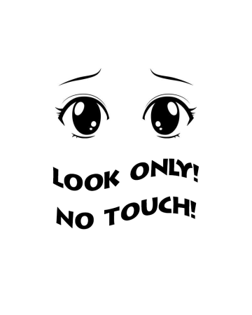 Diverse - Sticker Look Only No Touch, Alb, 10 cm