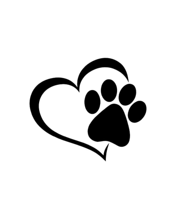 Diverse - Sticker Love Dogs, Alb, 10 cm