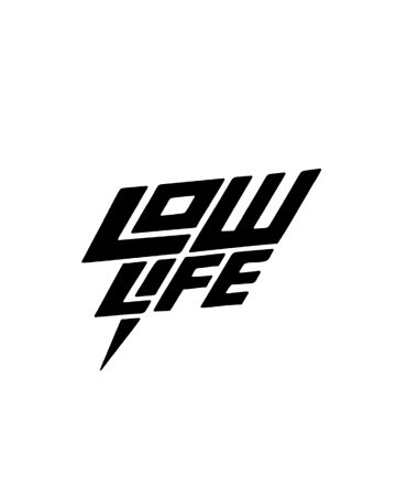 Low - Sticker Low Life 2, Alb, 10 cm