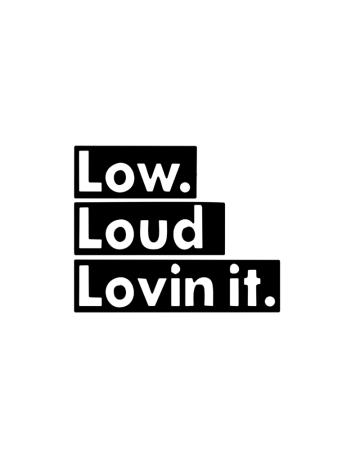 Low - Sticker Low Loud Lovin it, Alb, 10 cm