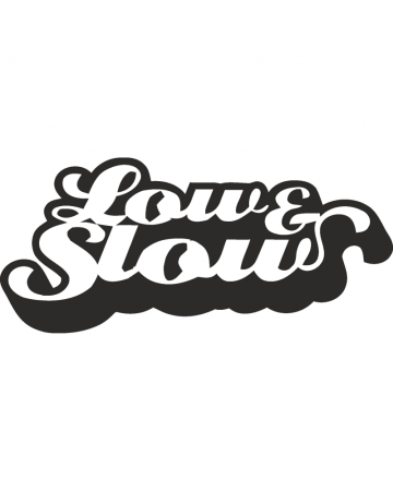 Low - Sticker Low Slow, Alb, 10 cm