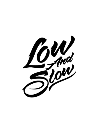Low - Sticker Low & Slow 5, Alb, 10 cm