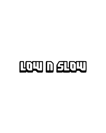 Low - Sticker Low & Slow 9, Alb, 10 cm