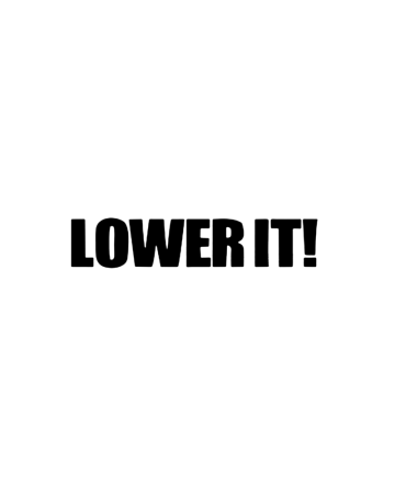 Low - Sticker Lower It, Alb, 10 cm