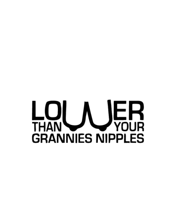 Low - Sticker Lower Than Your Grannies, Alb, 10 cm