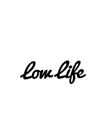 Low - Sticker Lowlife 5, Alb, 10 cm
