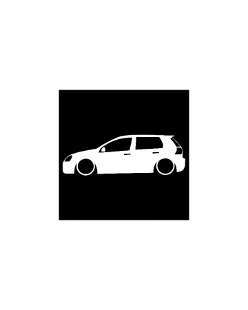 Volkswagen - Sticker Mk5, Alb, 10 cm