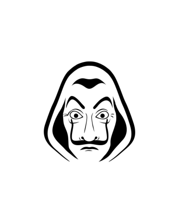 Diverse - Sticker Money Heist, Alb, 10 cm