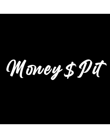 Texte - Sticker Money Pit, Alb, 10 cm