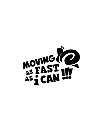 Low - Sticker Moving As Fast As I Can, Alb, 10 cm