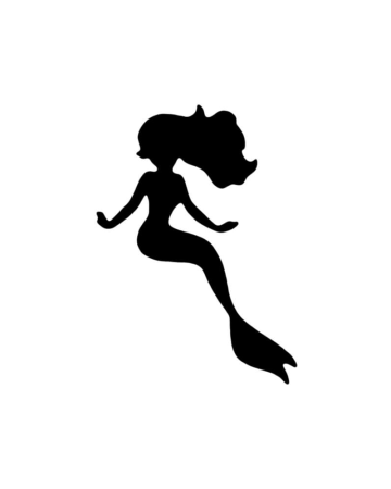 Pentru fete - Sticker Murmaid, Alb, 10 cm
