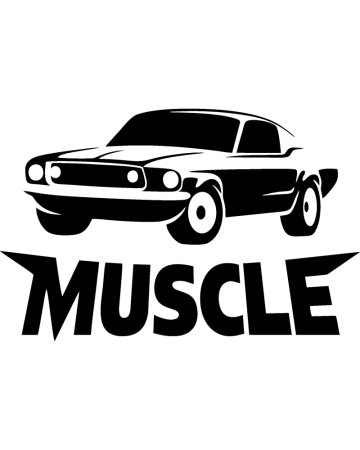 Diverse - Sticker Muscle Car, Alb, 10 cm