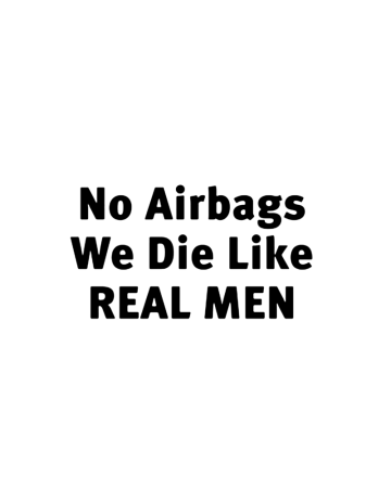 Funny - Sticker No Airbags, Portocaliu, 10 cm