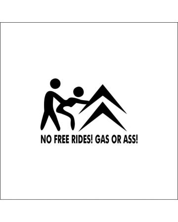 Citroen - Sticker No free Rides Citroen, Alb, 10 cm