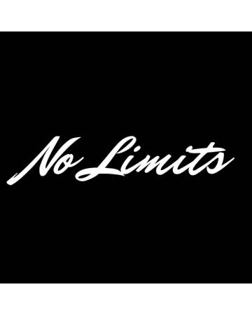 Texte - Sticker No Limits, Alb, 10 cm