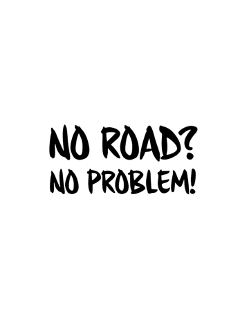 4X4/OFF ROAD STICKER - Sticker No Road No Problem, Alb, 10 cm
